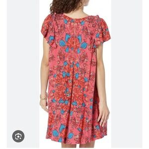 Free People Mini Dress  Women's Size‎ S Yara Floral Rose Flowy Pocket
